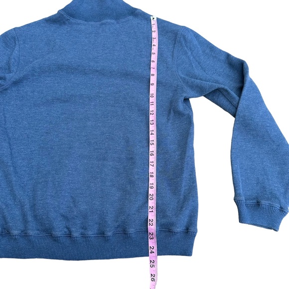 Disney Parks Sweatshirt Mens 1/2 Zip Long Sleeve Cowl Neck Stretch Blue Small - Picture 10 of 14